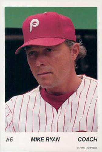 1986 Tastykake Philadelphia Phillies #NNO Mike Ryan Front