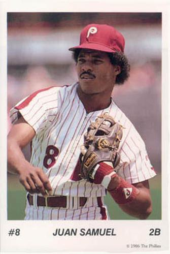1986 Tastykake Philadelphia Phillies #NNO Juan Samuel Front