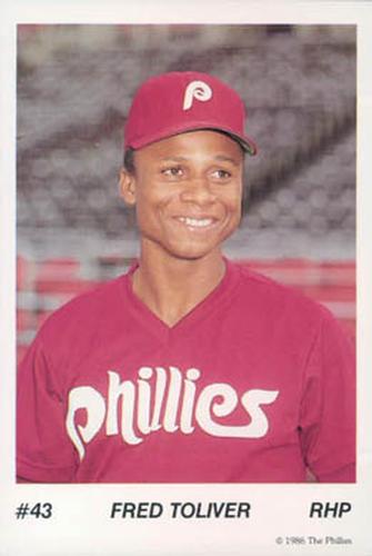 1986 Tastykake Philadelphia Phillies #NNO Fred Toliver Front