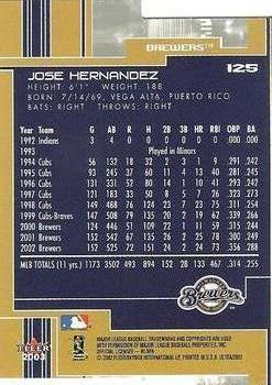 2003 Ultra - Gold Medallion #125 Jose Hernandez Back