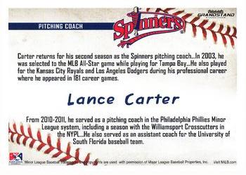 2016 Grandstand Lowell Spinners #NNO Lance Carter Back