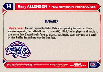 2017 Grandstand New Hampshire Fisher Cats #NNO Gary Allenson Back