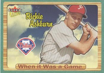 2003 Ultra - When It Was A Game #4WG Richie Ashburn Front