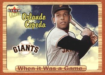 2003 Ultra - When It Was A Game #12WG Orlando Cepeda Front