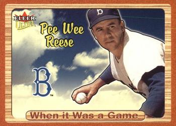 2003 Ultra - When It Was A Game #40WG Pee Wee Reese Front