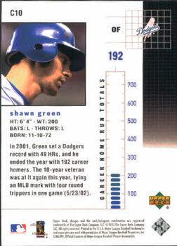 2003 Upper Deck - The Chase for 755 #C10 Shawn Green Back