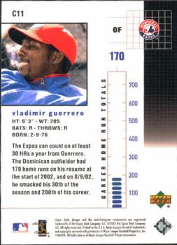 2003 Upper Deck - The Chase for 755 #C11 Vladimir Guerrero Back