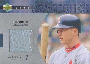 2003 Upper Deck - Game Swatches #RJ-JD J.D. Drew Front