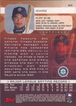 2002 Finest #60 Ichiro Suzuki Back