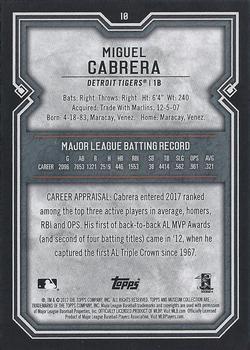 2017 Topps Museum Collection - Copper #10 Miguel Cabrera Back
