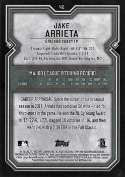 2017 Topps Museum Collection - Copper #42 Jake Arrieta Back