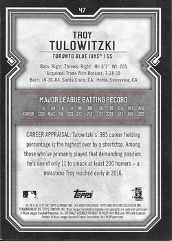 2017 Topps Museum Collection - Copper #47 Troy Tulowitzki Back