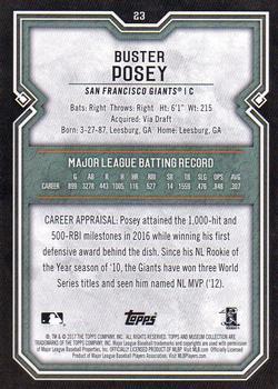 2017 Topps Museum Collection - Sapphire #23 Buster Posey Back