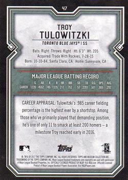 2017 Topps Museum Collection - Sapphire #47 Troy Tulowitzki Back