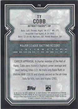 2017 Topps Museum Collection - Sapphire #76 Ty Cobb Back