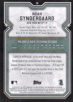 2017 Topps Museum Collection - Amethyst #19 Noah Syndergaard Back
