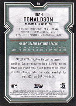 2017 Topps Museum Collection - Amethyst #28 Josh Donaldson Back