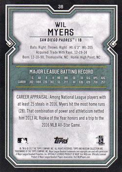 2017 Topps Museum Collection - Amethyst #38 Wil Myers Back