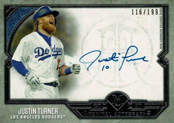 2017 Topps Museum Collection - Archival Autographs #AA-JTU Justin Turner Front