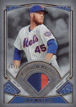2017 Topps Museum Collection - Meaningful Material Relics Gold #MR-ZW Zack Wheeler Front