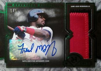 2017 Topps Museum Collection - Momentous Material Jumbo Patch Autographs Emerald #JPA-FM Fred McGriff Front
