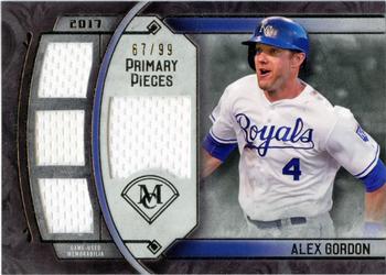 2017 Topps Museum Collection - Primary Pieces Quad Relics (Single-Player) #SPR-AG Alex Gordon Front
