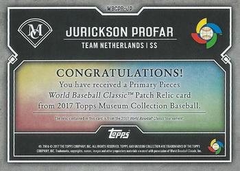 2017 Topps Museum Collection - Primary Pieces World Baseball Classic Patch  Copper #WBCPR-JP Jurickson Profar Back