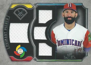 2017 Topps Museum Collection - Primary Pieces WBC Quad Relics (Single-Player) #WBCQR-JBA Jose Bautista Front