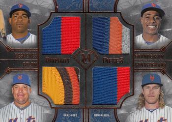 2017 Topps Museum Collection - Primary Pieces Quad Relics (Four-Player) Copper #FPQ-CGCS Bartolo Colon / Curtis Granderson / Yoenis Cespedes / Noah Syndergaard Front