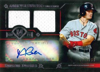 2017 Topps Museum Collection - Signature Swatches Dual Relic Autographs #DRA-ABN Andrew Benintendi Front