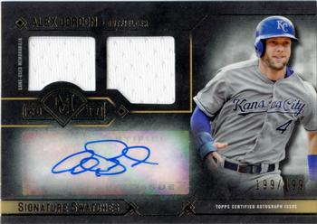 2017 Topps Museum Collection - Signature Swatches Dual Relic Autographs #DRA-AG Alex Gordon Front