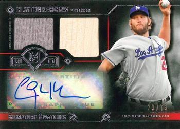 2017 Topps Museum Collection - Signature Swatches Dual Relic Autographs #DRA-CKE Clayton Kershaw Front