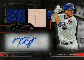 2017 Topps Museum Collection - Signature Swatches Dual Relic Autographs #DRA-KB Kris Bryant Front