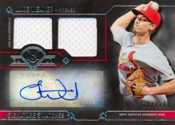 2017 Topps Museum Collection - Signature Swatches Dual Relic Autographs #DRA-LW Luke Weaver Front