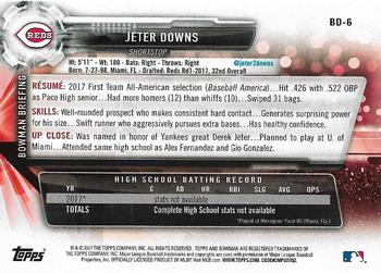 2017 Bowman Draft #BD-6 Jeter Downs Back