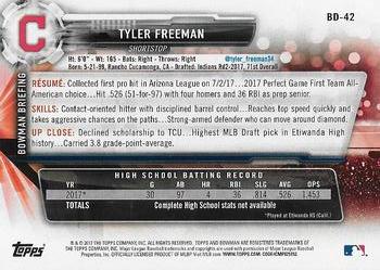 2017 Bowman Draft #BD-42 Tyler Freeman Back