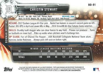 2017 Bowman Draft #BD-91 Christin Stewart Back