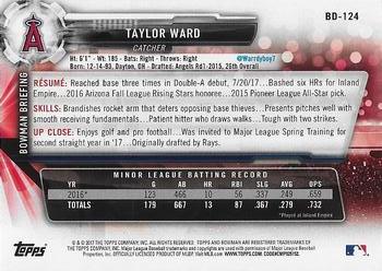 2017 Bowman Draft #BD-124 Taylor Ward Back