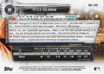 2017 Bowman Draft #BD-148 Peter Solomon Back