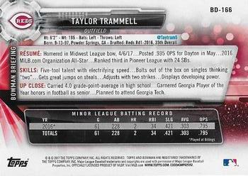 2017 Bowman Draft #BD-166 Taylor Trammell Back