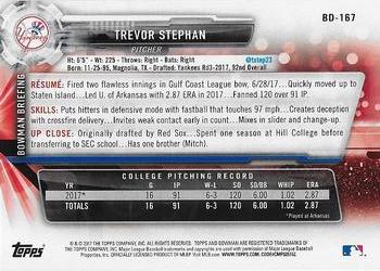 2017 Bowman Draft #BD-167 Trevor Stephan Back