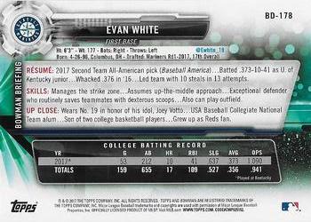 2017 Bowman Draft #BD-178 Evan White Back