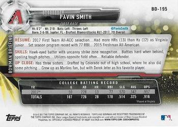 2017 Bowman Draft #BD-195 Pavin Smith Back