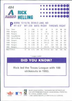 2002 Fleer #484 Rick Helling Back