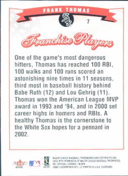 2002 Fleer #7 Frank Thomas Back