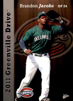 2011 MultiAd Greenville Drive #19 Brandon Jacobs Front