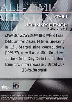 2017 Topps - All-Time All-Stars Blue #ATAS-1 Johnny Bench Back