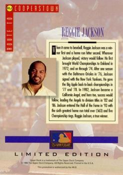 1994 Upper Deck Denny's Holograms - Route to Cooperstown #RJ Reggie Jackson Back