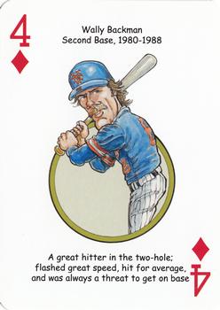 2013 Hero Decks New York Mets Baseball Heroes Playing Cards #4♦ Wally Backman Front