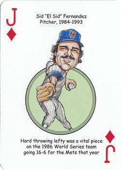 2013 Hero Decks New York Mets Baseball Heroes Playing Cards #J♦ Sid Fernandez Front